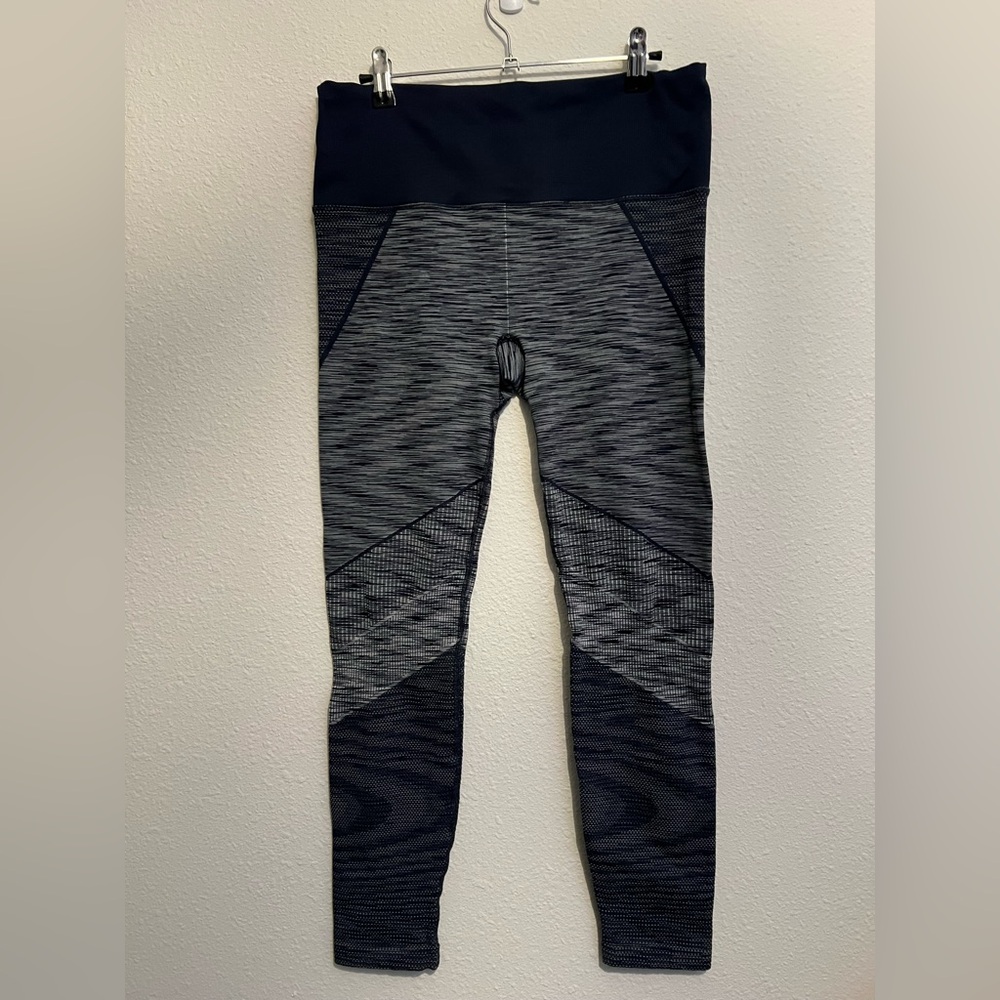 #200 Athleta High Rise Leggings/ Tights Navy Blue XL